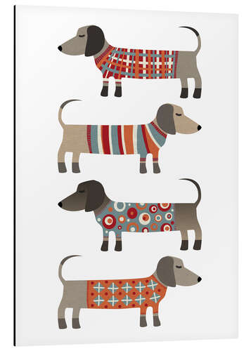 Aluminium print Worst Honden in Sweaters