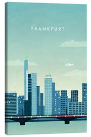 Canvas-taulu  Illustration of Frankfurt - Katinka Reinke