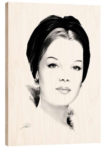 Stampa su legno Romy Schneider I