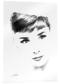 Acrylglasbild Audrey Hepburn I