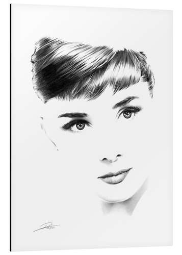 Aluminium print Audrey Hepburn I