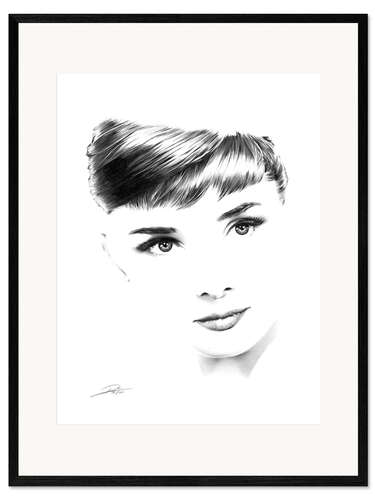 Kehystetty taidepainatus Audrey Hepburn I