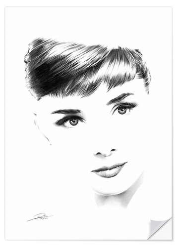 Muursticker Audrey Hepburn I