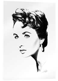 Acrylglasbild Elizabeth Taylor