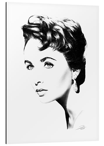 Aluminium print Elizabeth Taylor