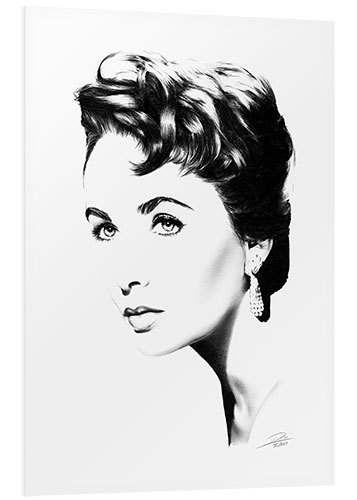 Foam board print Elizabeth Taylor