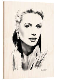 Holzbild Grace Kelly