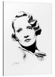 Aluminium print Marlene Dietrich