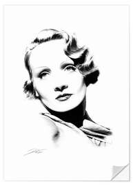 Självhäftande poster Marlene Dietrich