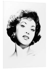 Foam board print Gina Lollobrigida