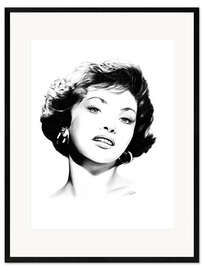 Impression artistique encadrée Gina Lollobrigida