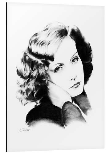 Aluminium print Greta Garbo