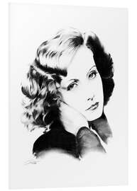 Foam board print Greta Garbo