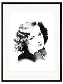 Gerahmter Kunstdruck Greta Garbo