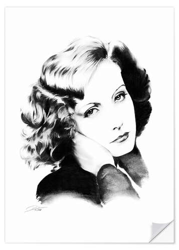 Selvklebende plakat Greta Garbo