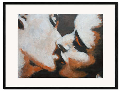 Impression artistique encadrée Lovers -  Kiss VI