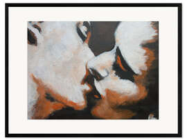 Impression artistique encadrée Lovers -  Kiss VI