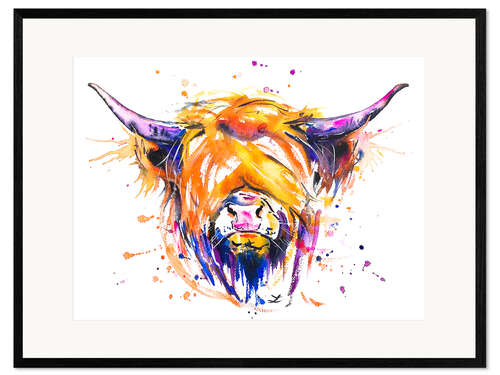 Framed art print Scottish Highland Cow