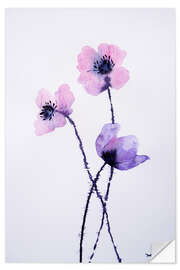 Autocolante decorativo Translucent Poppies