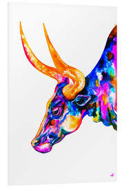 Foam board print Ankole Longhorn