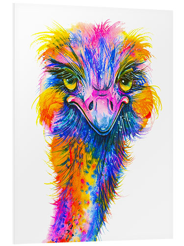 Tableau en PVC Rainbow Ostrich