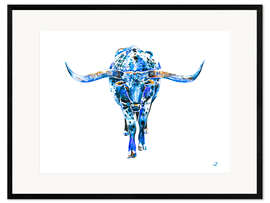 Kunsttryk i ramme Texas Longhorn