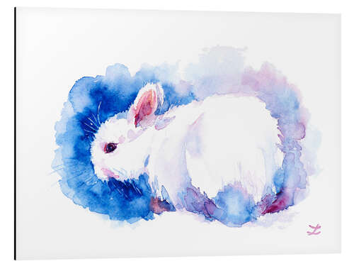 Aluminium print White Rabbit