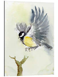 Magnettafel Kohlmeise, fliegender Vogel