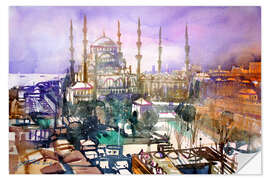 Wall sticker Istanbul, view to the blue mosque