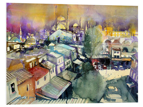 Print på skumplade Istanbul, view from Valide Han to Nuruosmaiye Mosque