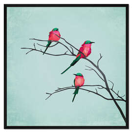 Gerahmter Kunstdruck Kadinale Vögel