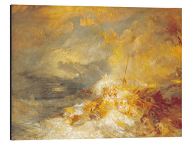 Alubild  Feuer auf dem Meer - Joseph Mallord William Turner