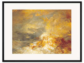 Gerahmter Kunstdruck Feuer auf dem Meer