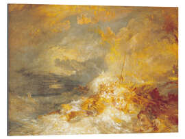 Magnettafel Feuer auf dem Meer - Joseph Mallord William Turner