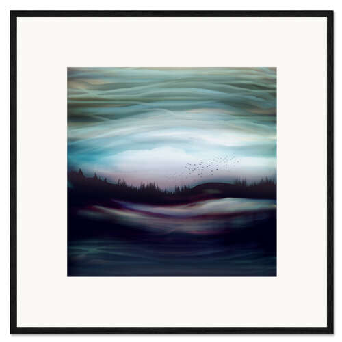 Kehystetty taidepainatus Blue Abyss Landscape