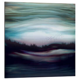 Magnettafel Blaue Landschaft