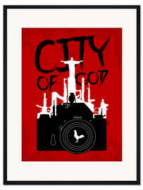 Gerahmter Kunstdruck City of God - Minimal Movie Fanart Alternative