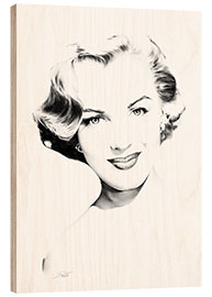 Wood print Marilyn Monroe I