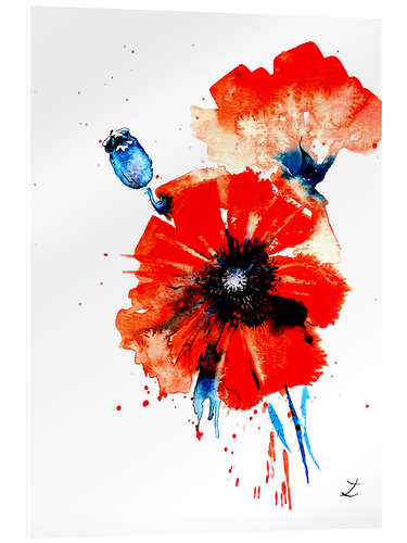 Acrylic print Poppy Red