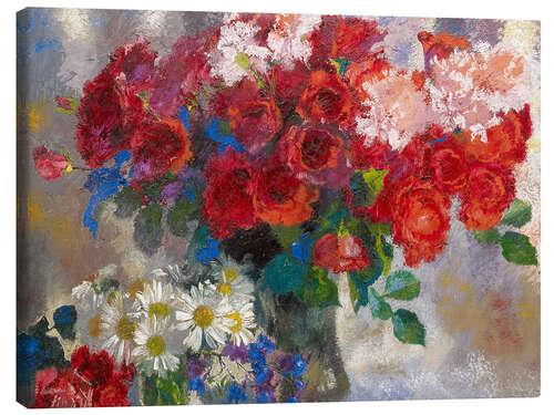 Canvas print red roses