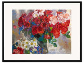 Gerahmter Kunstdruck Rote Rosen