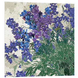 Foam board print delphinium