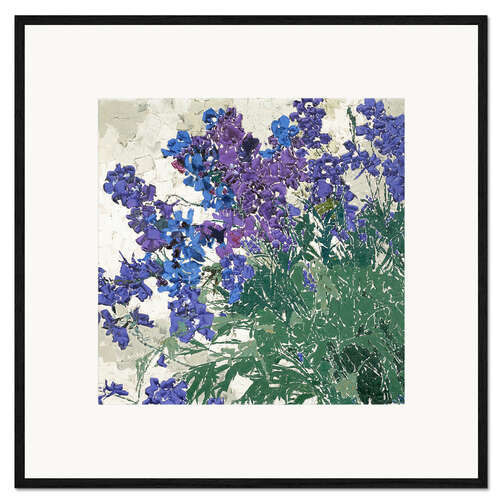 Kunsttryk i ramme delphinium