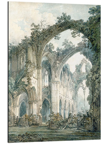 Aluminium print Interior of Tintern Abbey in Monmouthshire