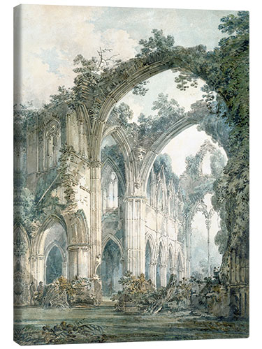 Canvas print Interior of Tintern Abbey in Monmouthshire