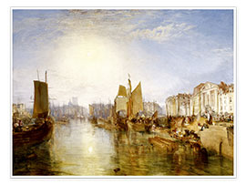 Plakat  The Harbor of Dieppe - Joseph Mallord William Turner