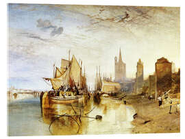 Akryylilasitaulu  Cologne, the arrival of a post boat - Joseph Mallord William Turner