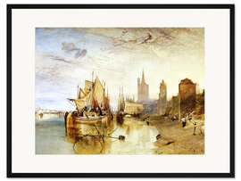 Gerahmter Kunstdruck Köln, die Ankunft eines Postbootes