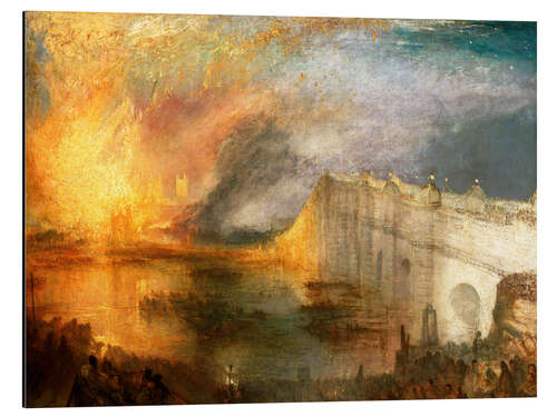 Aluminium print The Burning of the Houses of Lords and Commons