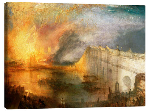 Canvas print The Burning of the Houses of Lords and Commons